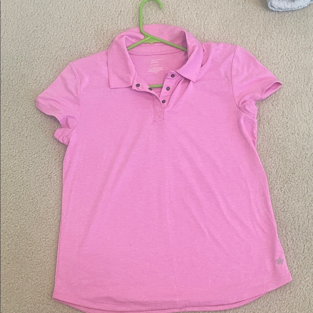 tek gear Pink Heathered Short Sleeve Polo